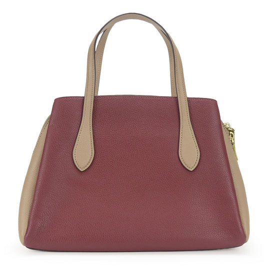 COACH Handbag 5208 leather wine-red Women Used Authentic