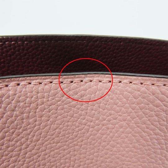 COACH Handbag 5208 leather wine-red Women Used Authentic