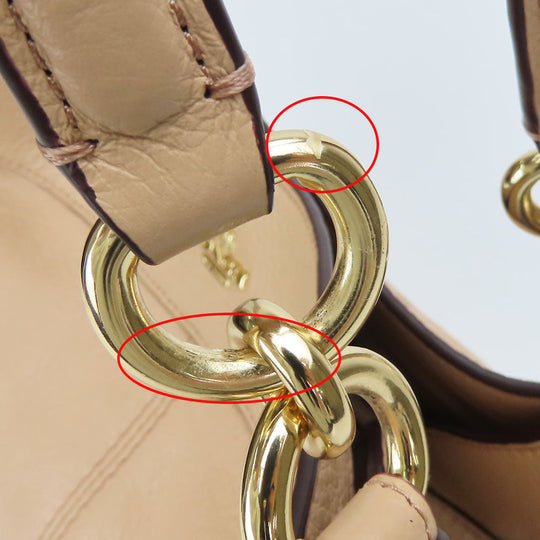 COACH Tote Bag F57545 leather beige Women Used Authentic