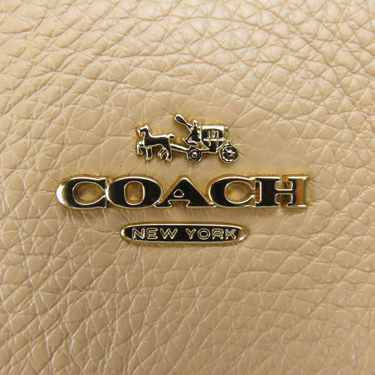 COACH Tote Bag F57545 leather beige Women Used Authentic