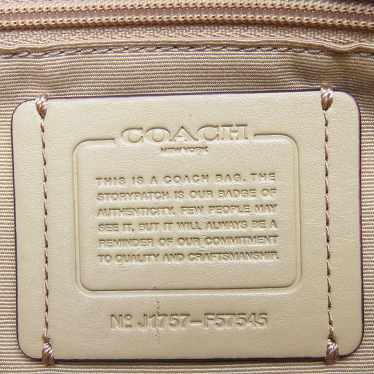COACH Tote Bag F57545 leather beige Women Used Authentic