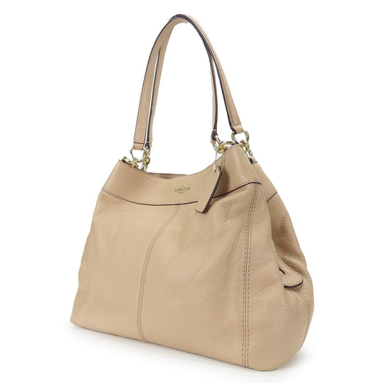 COACH Tote Bag F57545 leather beige Women Used Authentic