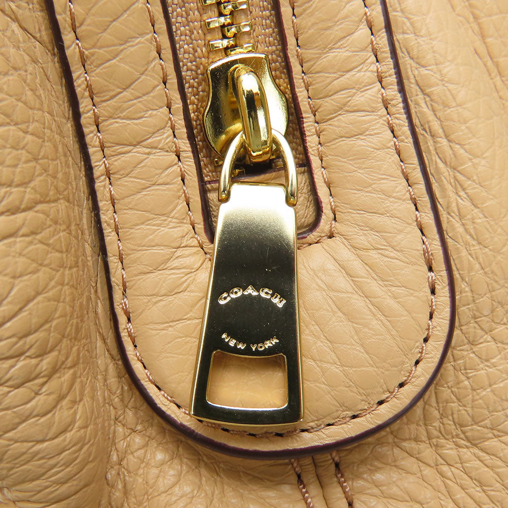 COACH Tote Bag F57545 leather beige Women Used Authentic