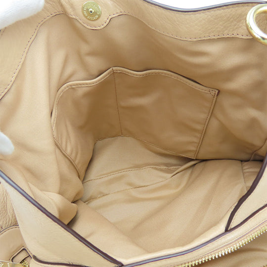 COACH Tote Bag F57545 leather beige Women Used Authentic