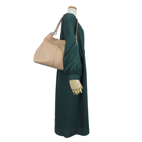 COACH Tote Bag F57545 leather beige Women Used Authentic