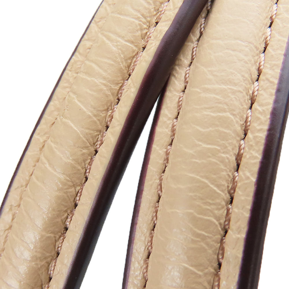 COACH Tote Bag F57545 leather beige Women Used Authentic