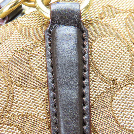 COACH Handbag F27582 Canvas, Leather Brown Women Used Authentic