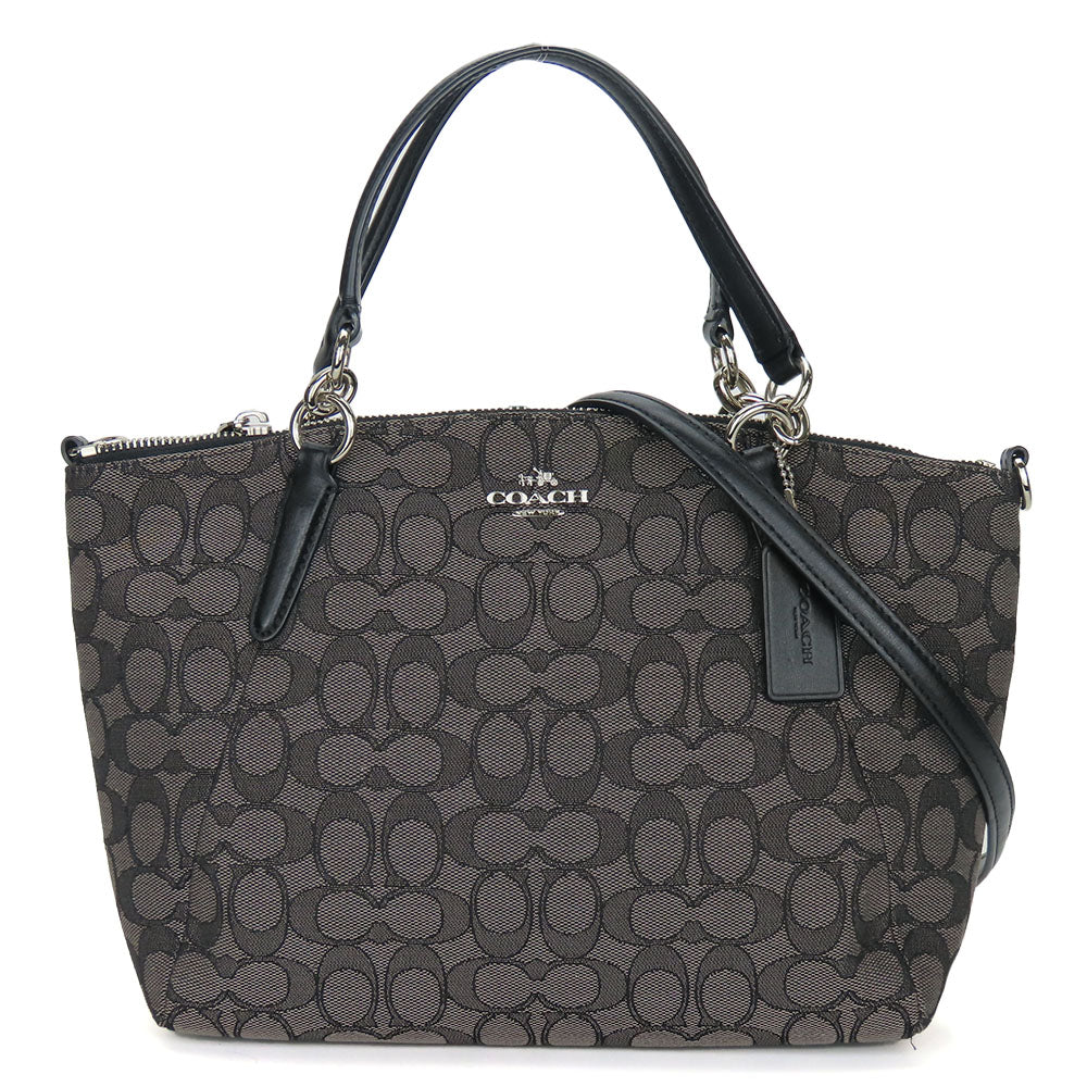 COACH Handbag F58283 canvas black Women Used Authentic