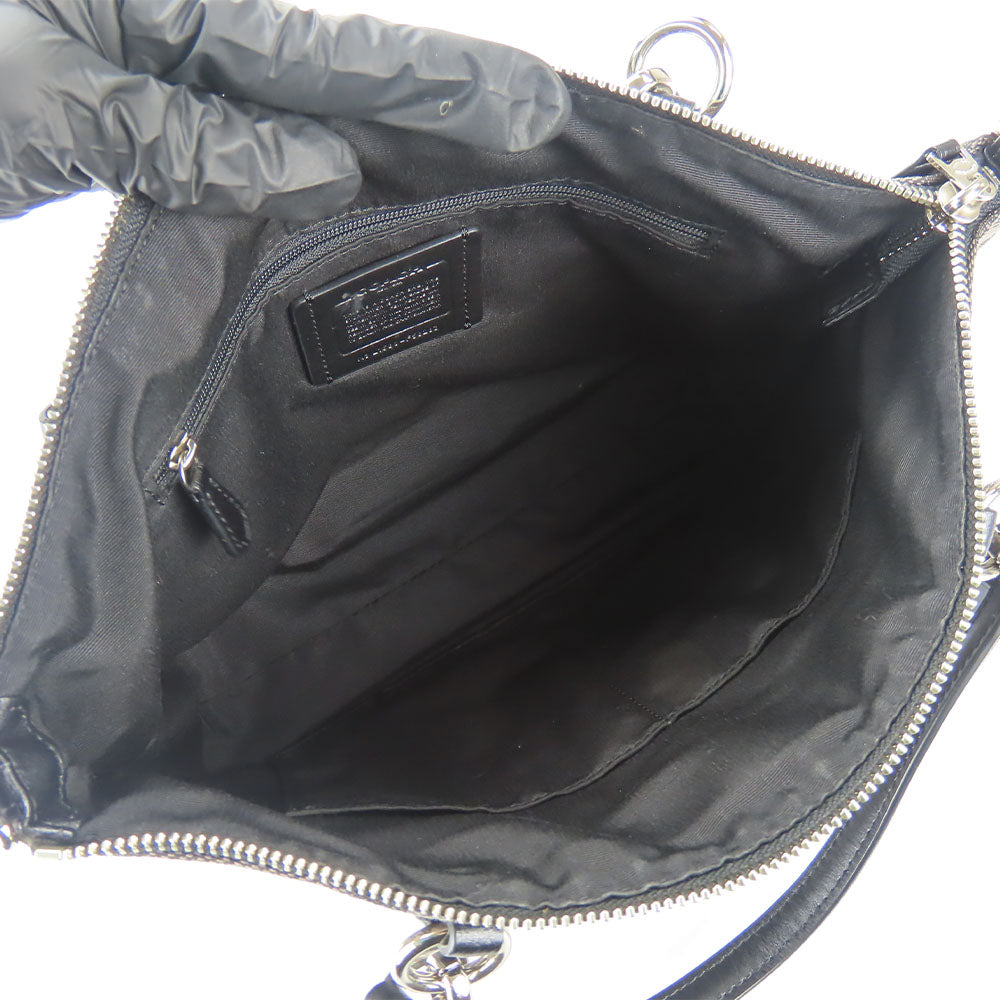 COACH Handbag F58283 canvas black Women Used Authentic