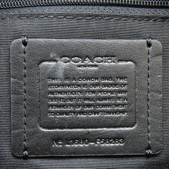 COACH Handbag F58283 canvas black Women Used Authentic