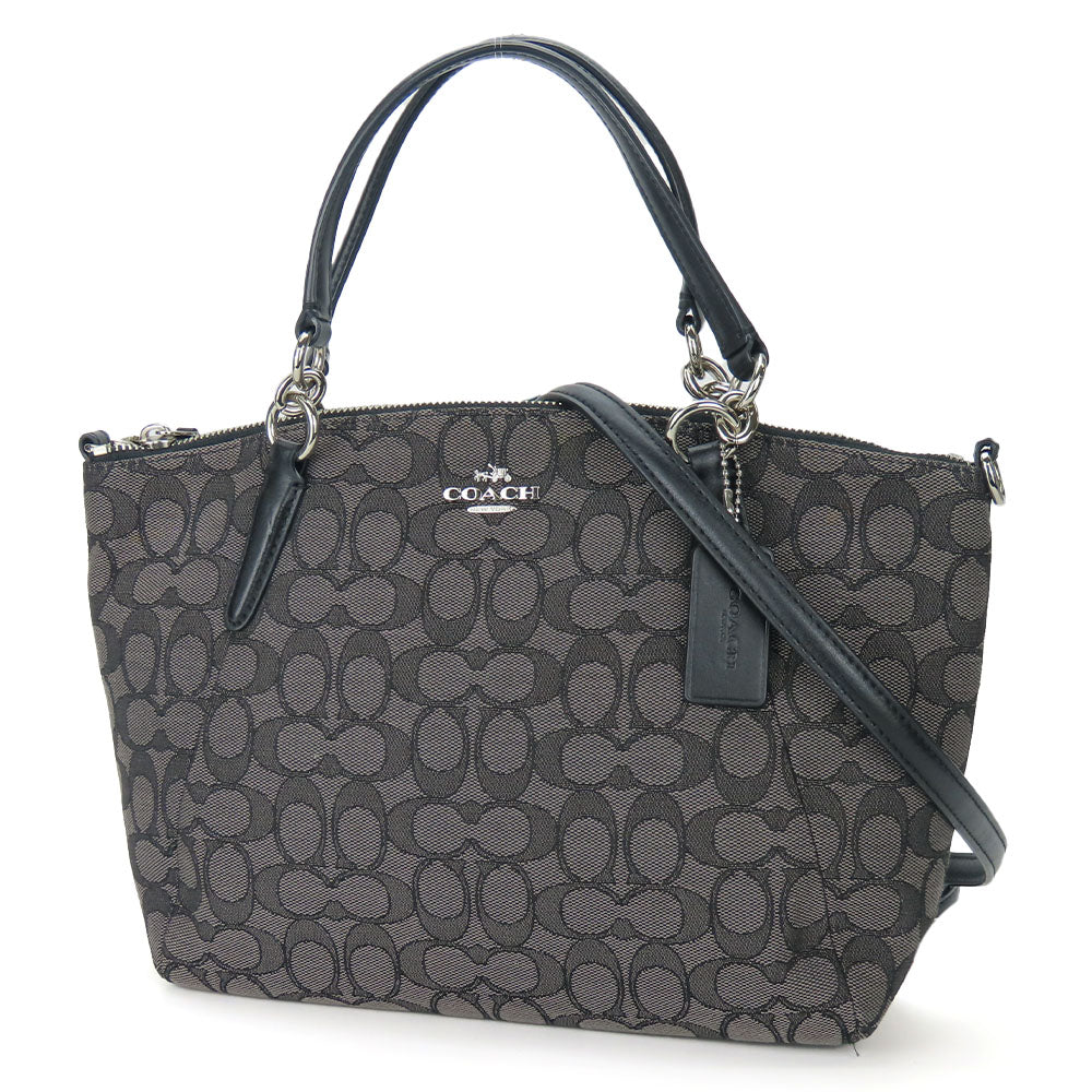 COACH Handbag F58283 canvas black Women Used Authentic