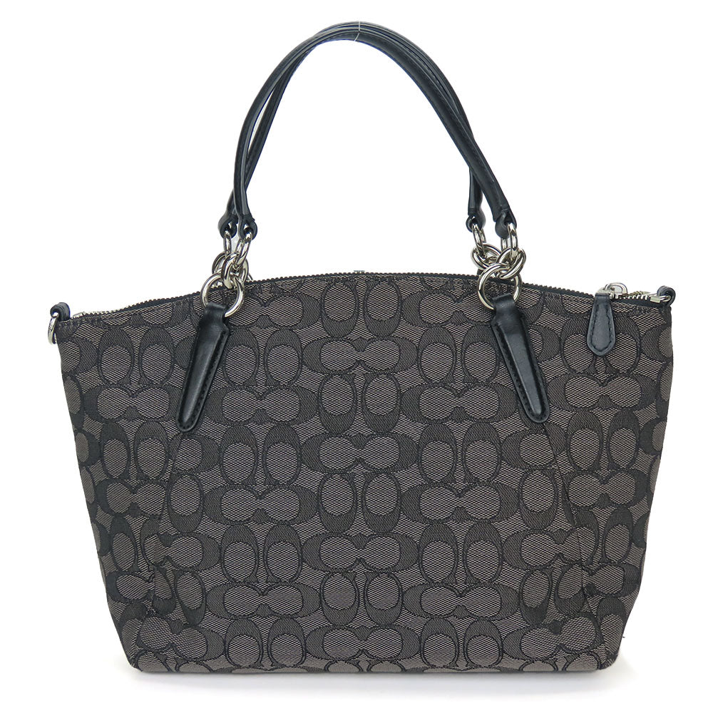 COACH Handbag F58283 canvas black Women Used Authentic