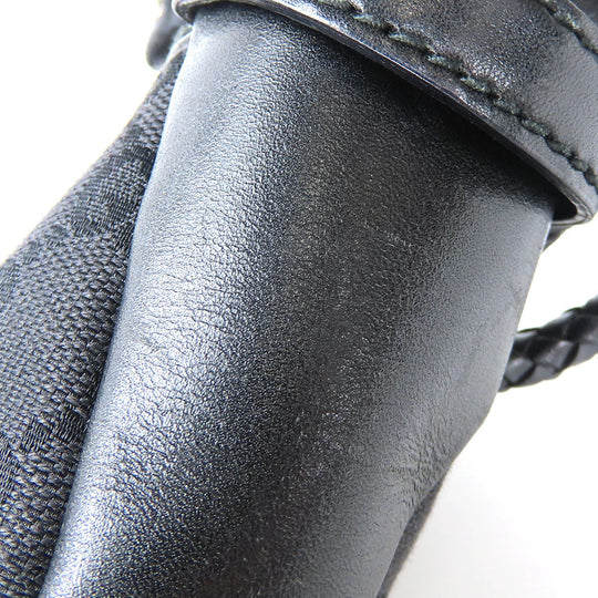 GUCCI Shoulder Bag 109097 GG canvas, leather black Women Used Authentic