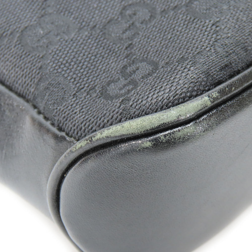 GUCCI Shoulder Bag 109097 GG canvas, leather black Women Used Authentic