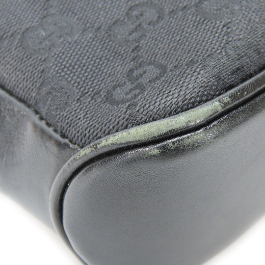 GUCCI Shoulder Bag 109097 GG canvas, leather black Women Used Authentic