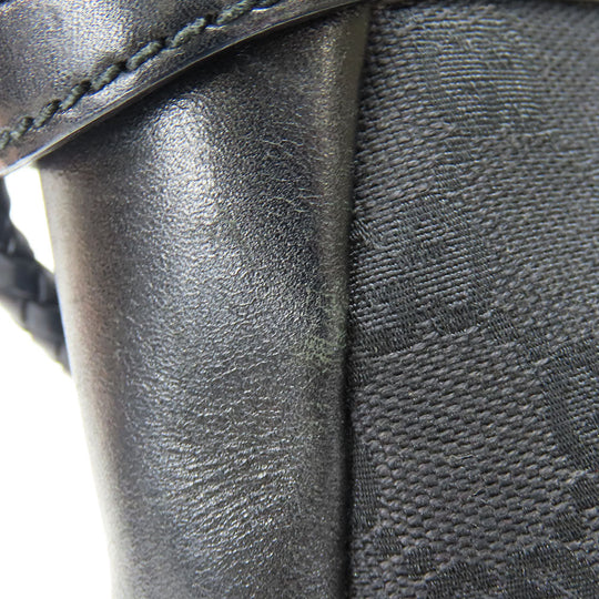 GUCCI Shoulder Bag 109097 GG canvas, leather black Women Used Authentic