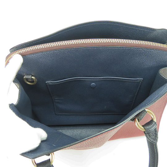 COACH Handbag 76089 leather wine-red Channing Carryall Women Used Authentic