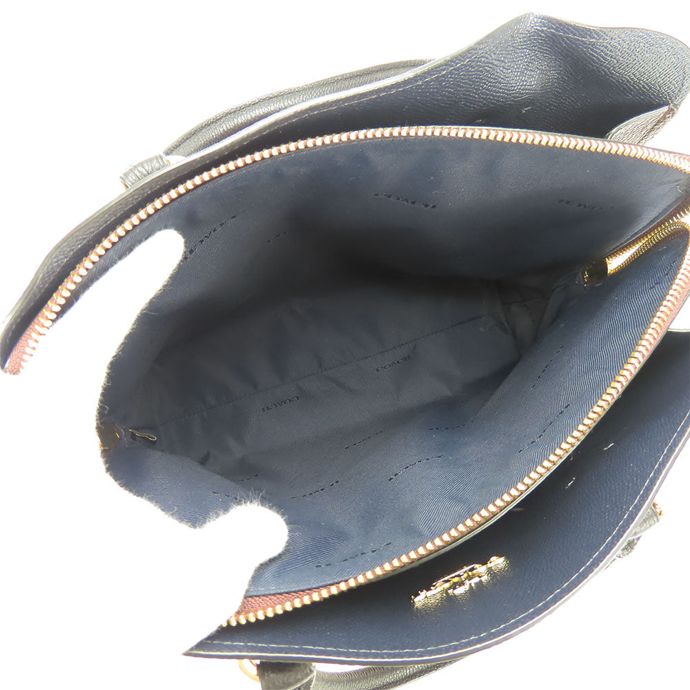 COACH Handbag 76089 leather wine-red Channing Carryall Women Used Authentic