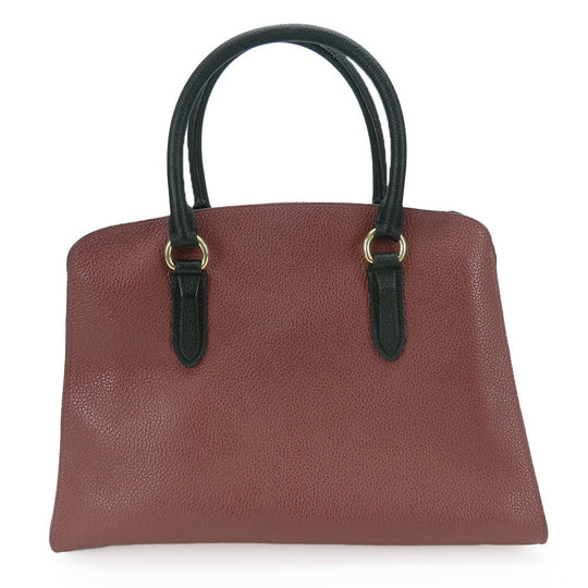 COACH Handbag 76089 leather wine-red Channing Carryall Women Used Authentic