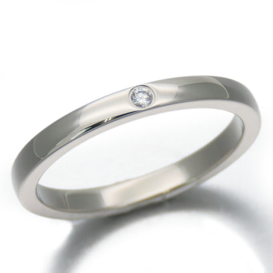 CARTIER Ring Pt950Platinum, Diamond Platinum Classic Women 50 Used Authentic