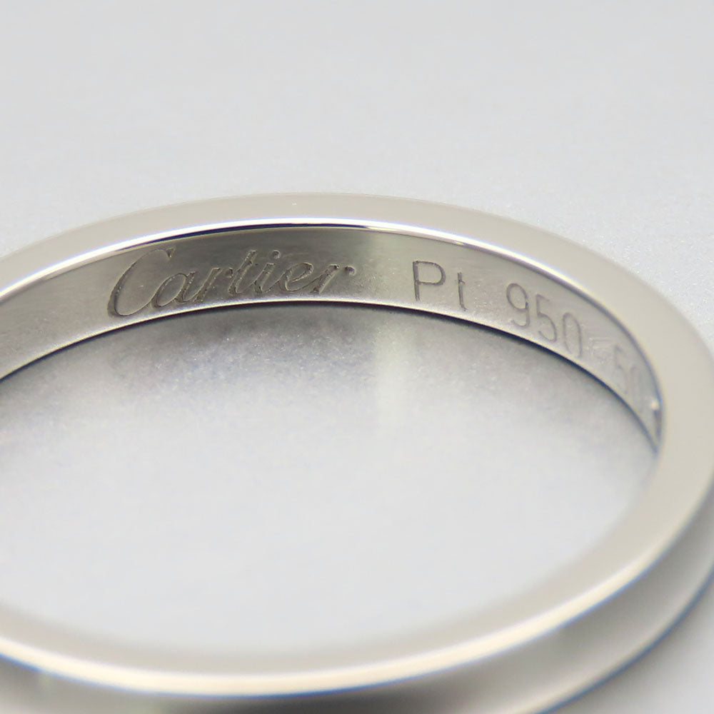 CARTIER Ring Pt950Platinum, Diamond Platinum Classic Women 50 Used Authentic