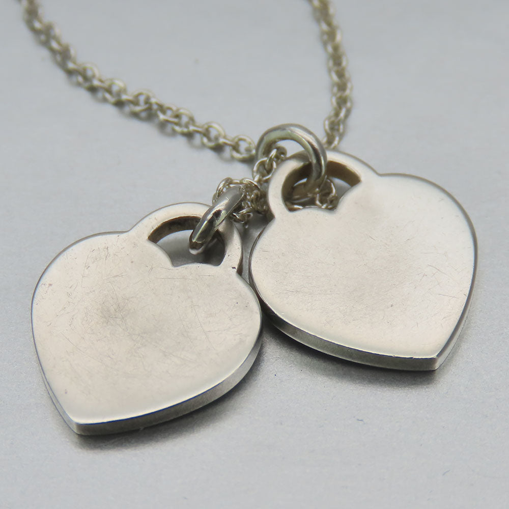 TIFFANY&Co. Necklace Silver925 Silver Double heart Return to Women Used Authentic