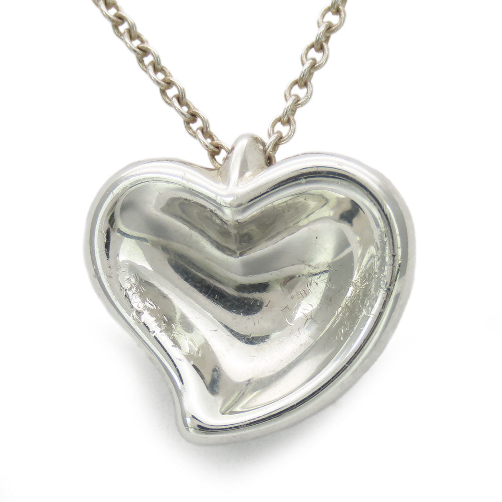 TIFFANY&Co. Necklace Silver925 Silver Curved heart Women Used Authentic