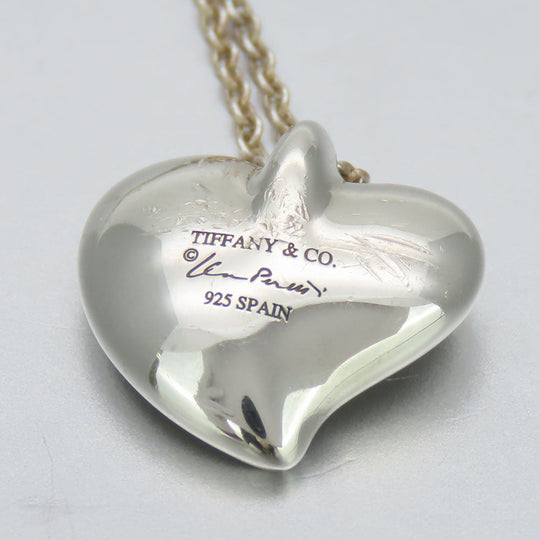 TIFFANY&Co. Necklace Silver925 Silver Curved heart Women Used Authentic