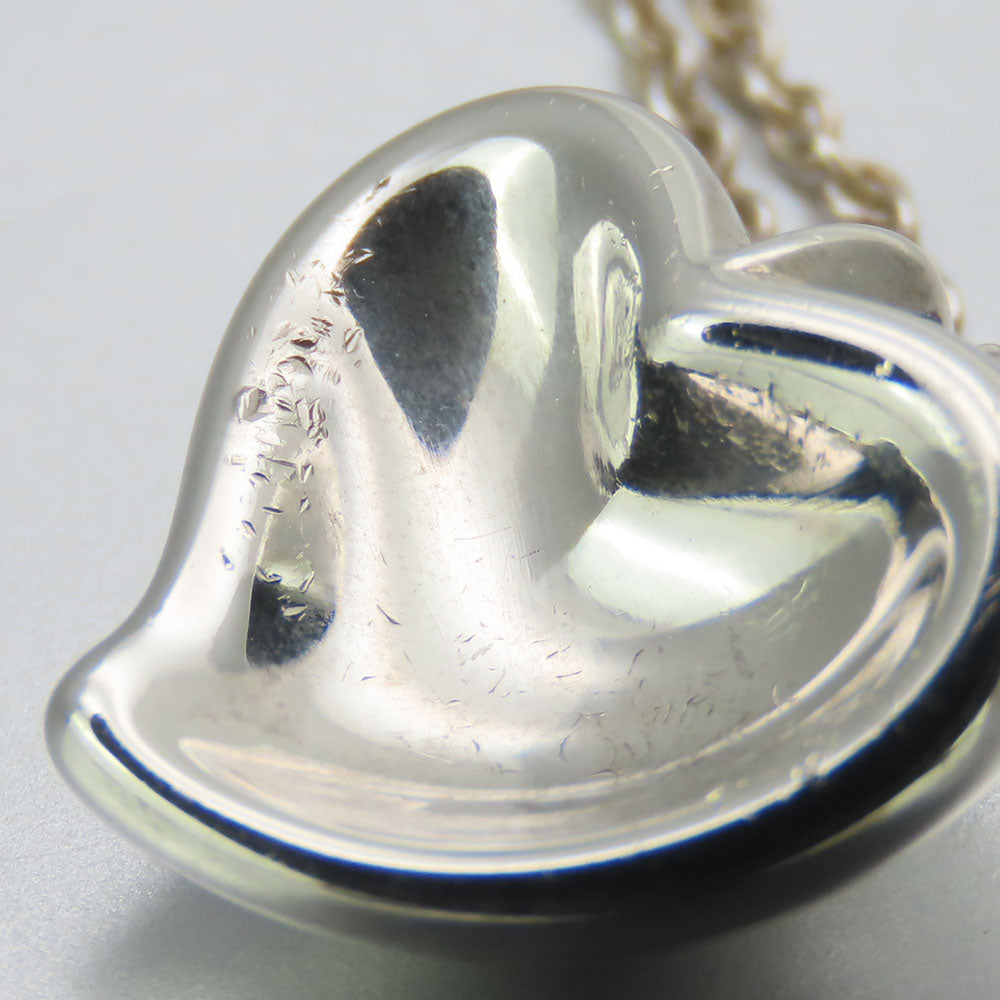 TIFFANY&Co. Necklace Silver925 Silver Curved heart Women Used Authentic