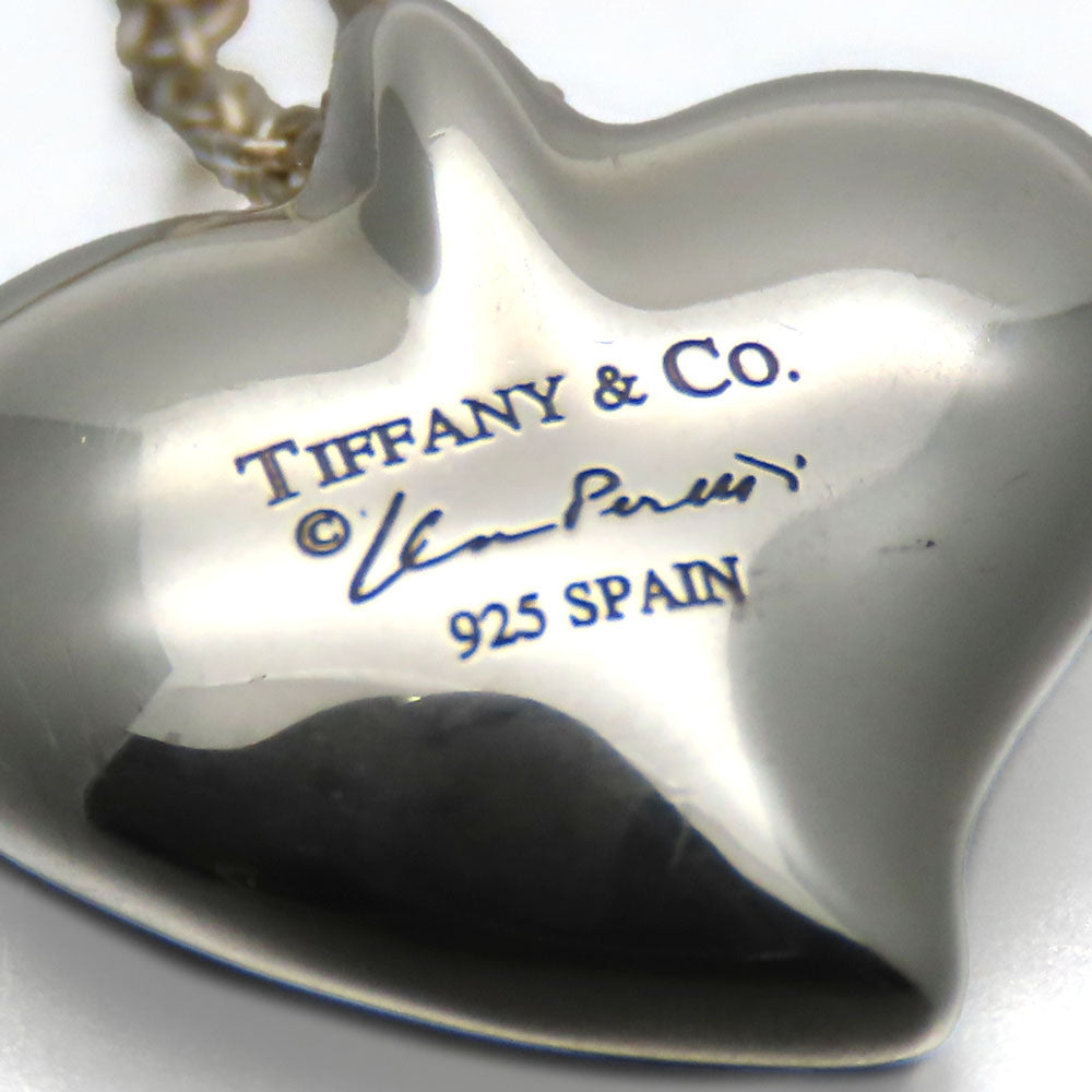 TIFFANY&Co. Necklace Silver925 Silver Curved heart Women Used Authentic