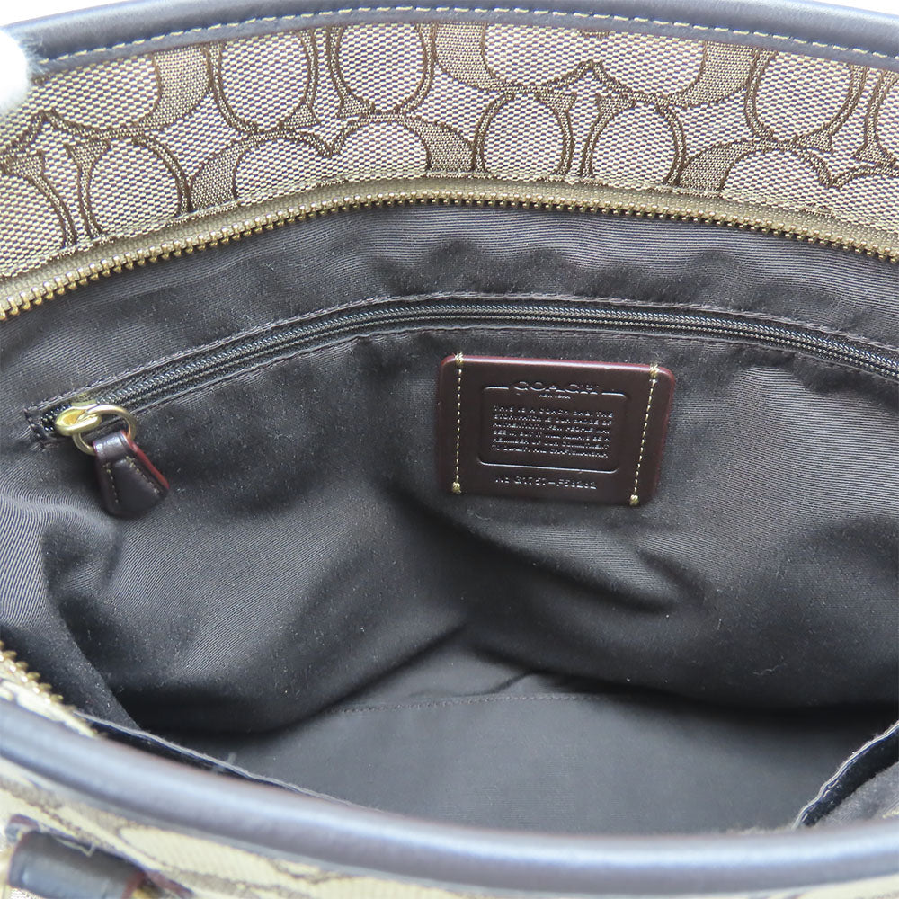 COACH Tote Bag F58282 Canvas, Leather beige Women Used Authentic