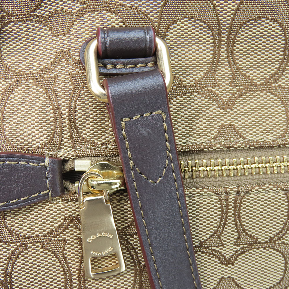 COACH Tote Bag F58282 Canvas, Leather beige Women Used Authentic