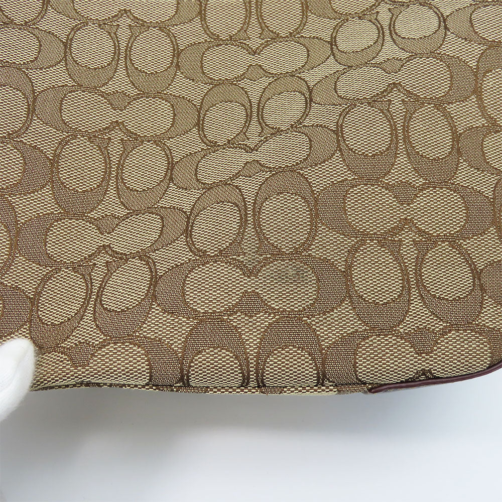 COACH Tote Bag F58282 Canvas, Leather beige Women Used Authentic