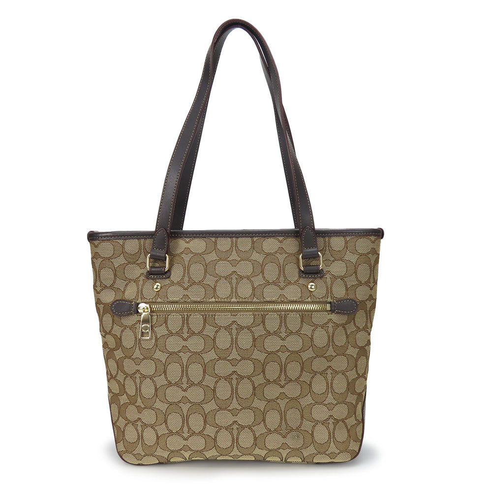 COACH Tote Bag F58282 Canvas, Leather beige Women Used Authentic