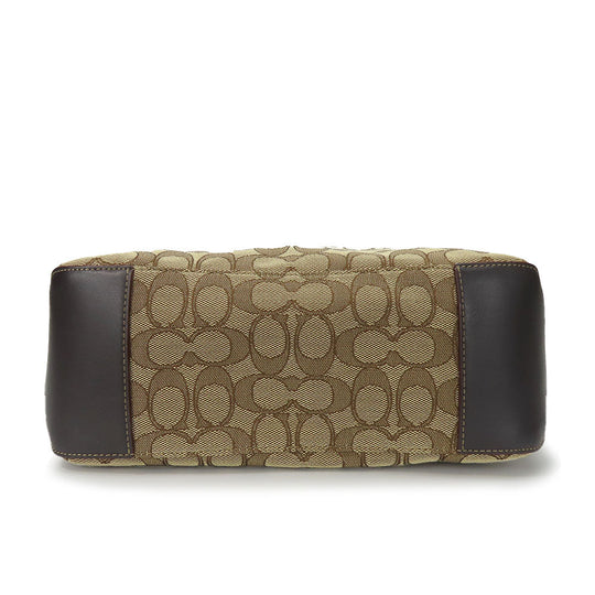 COACH Tote Bag F58282 Canvas, Leather beige Women Used Authentic