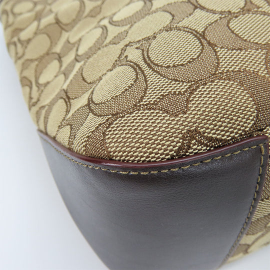 COACH Tote Bag F58282 Canvas, Leather beige Women Used Authentic