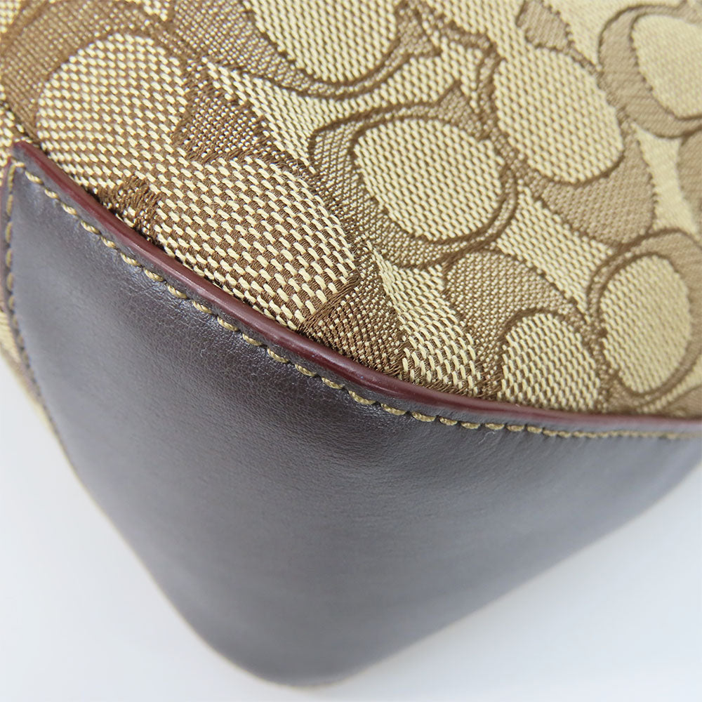 COACH Tote Bag F58282 Canvas, Leather beige Women Used Authentic