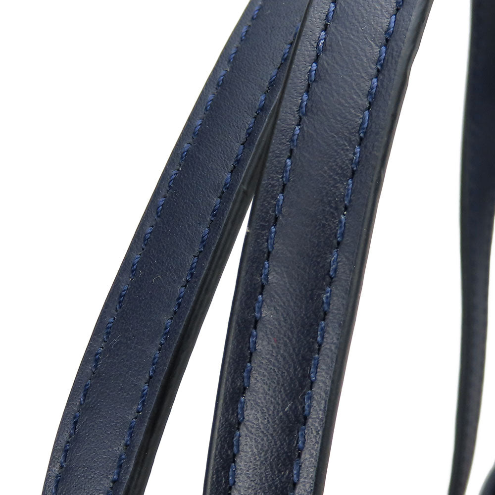 COACH Tote Bag F38405 Leather, PVC coated canvas Brown Varsity Stripes Women Used Authentic