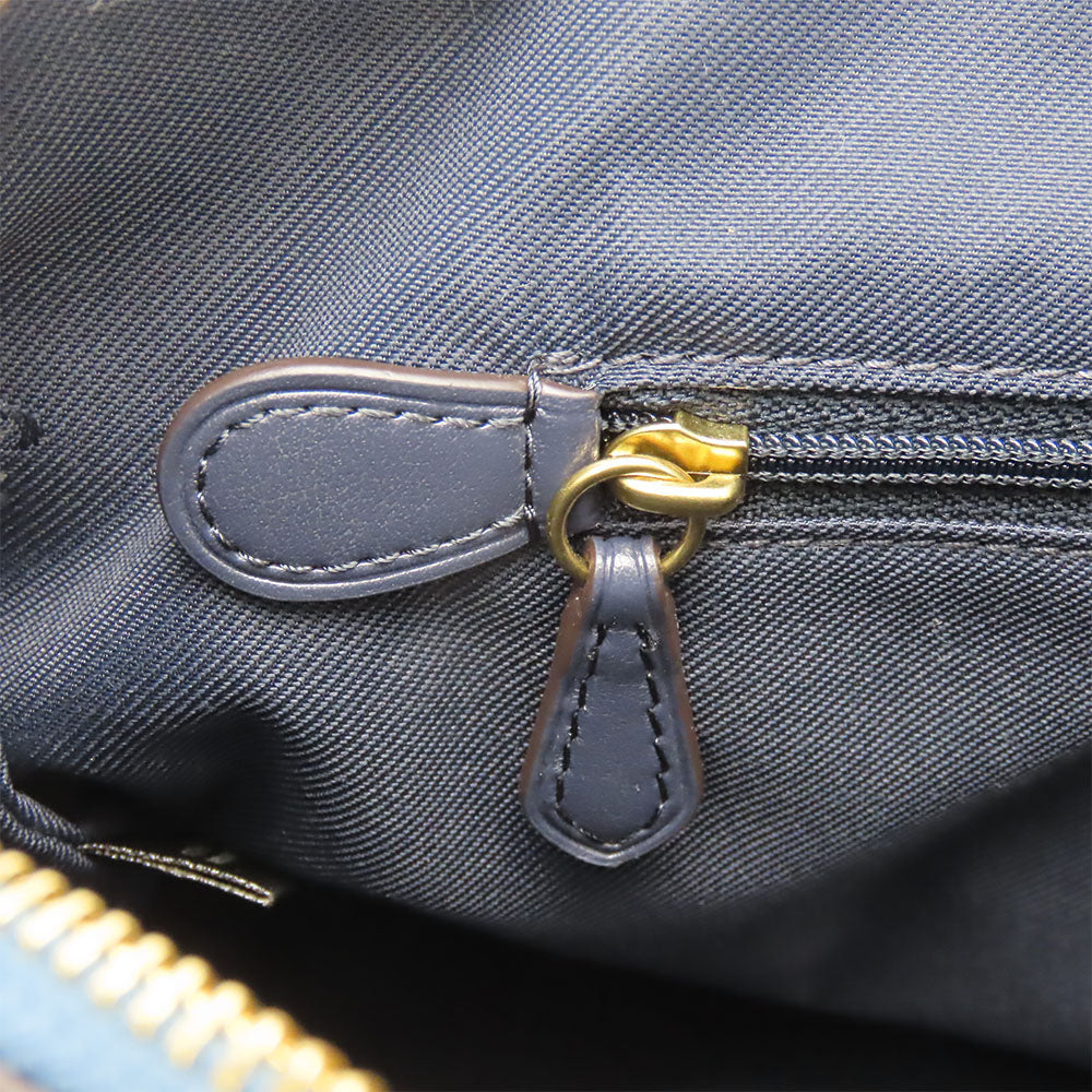 COACH Handbag 79316 leather blue Ellis Satchel Women Used Authentic