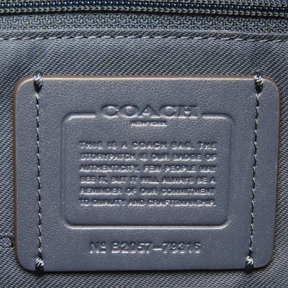 COACH Handbag 79316 leather blue Ellis Satchel Women Used Authentic