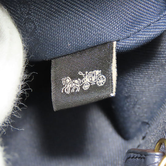 COACH Handbag 79316 leather blue Ellis Satchel Women Used Authentic