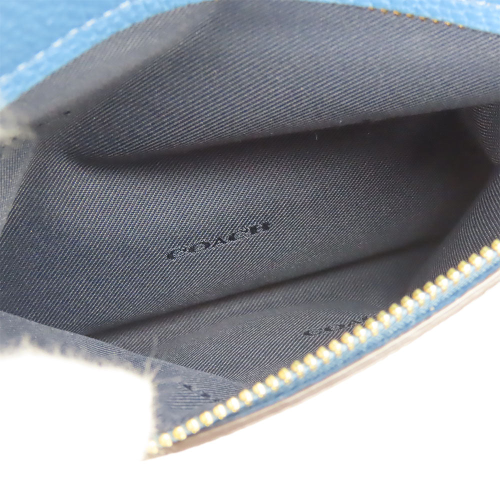 COACH Handbag 79316 leather blue Ellis Satchel Women Used Authentic