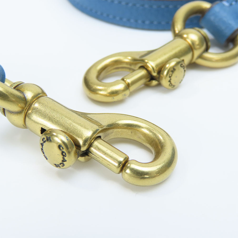 COACH Handbag 79316 leather blue Ellis Satchel Women Used Authentic