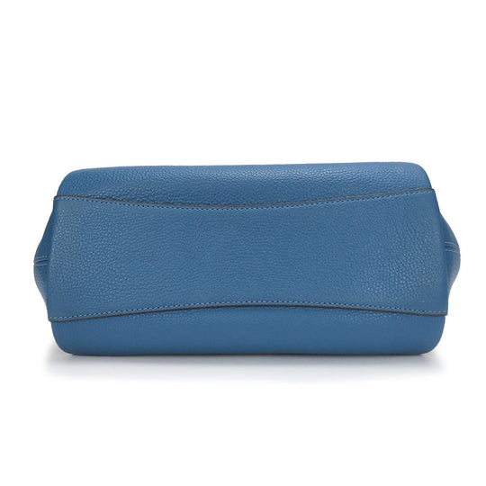 COACH Handbag 79316 leather blue Ellis Satchel Women Used Authentic