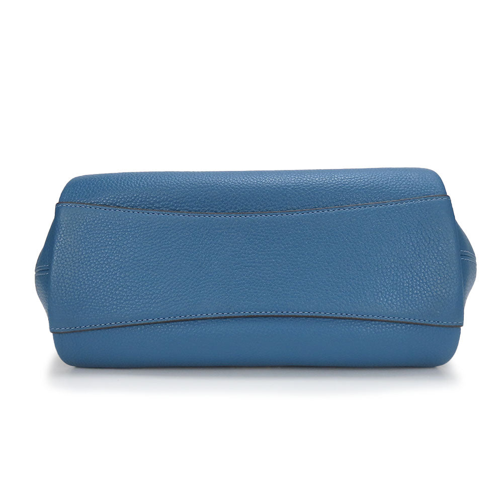 COACH Handbag 79316 leather blue Ellis Satchel Women Used Authentic