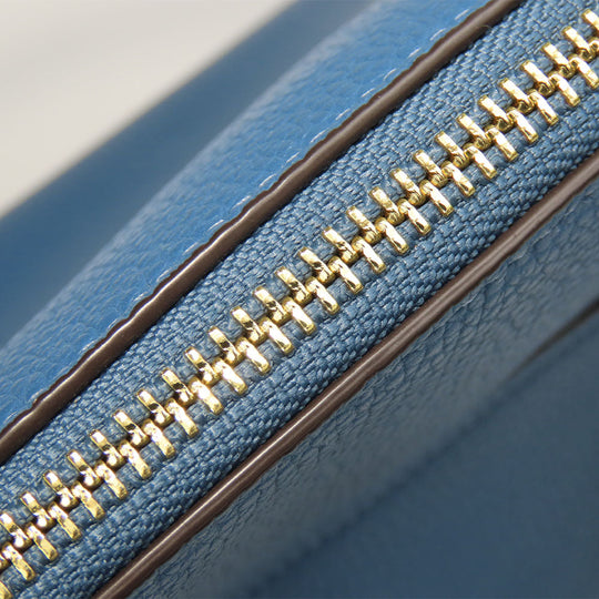 COACH Handbag 79316 leather blue Ellis Satchel Women Used Authentic