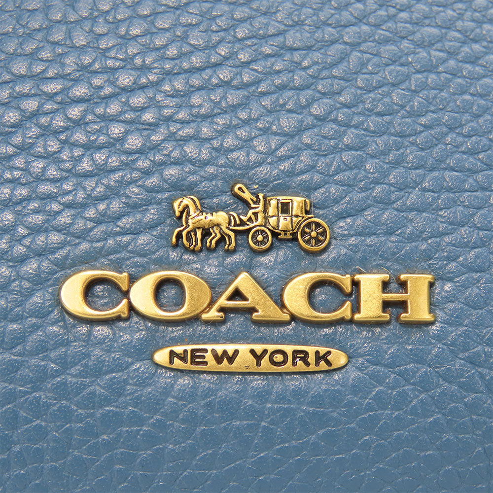 COACH Handbag 79316 leather blue Ellis Satchel Women Used Authentic