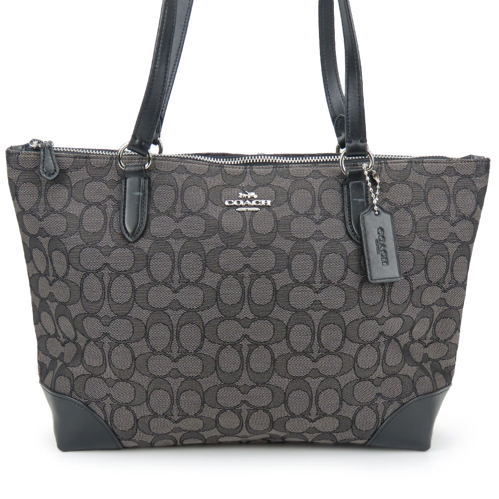 COACH Tote Bag F29958 Canvas, Leather black Women Used Authentic