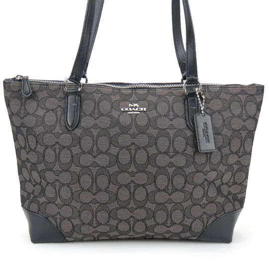 COACH Tote Bag F29958 Canvas, Leather black Women Used Authentic