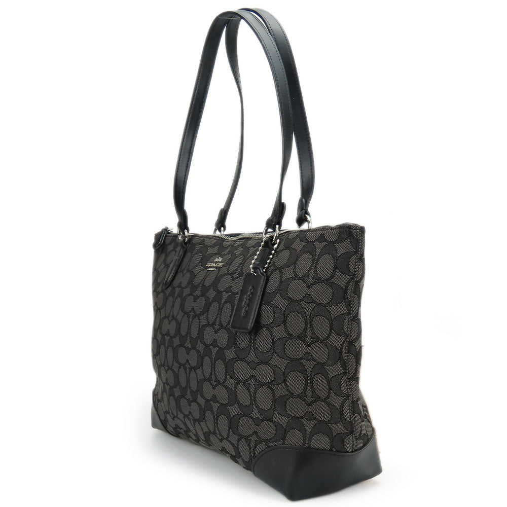 COACH Tote Bag F29958 Canvas, Leather black Women Used Authentic